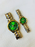 Wove Couple With Green Dial