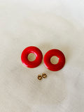 RUBY HALO STUDS