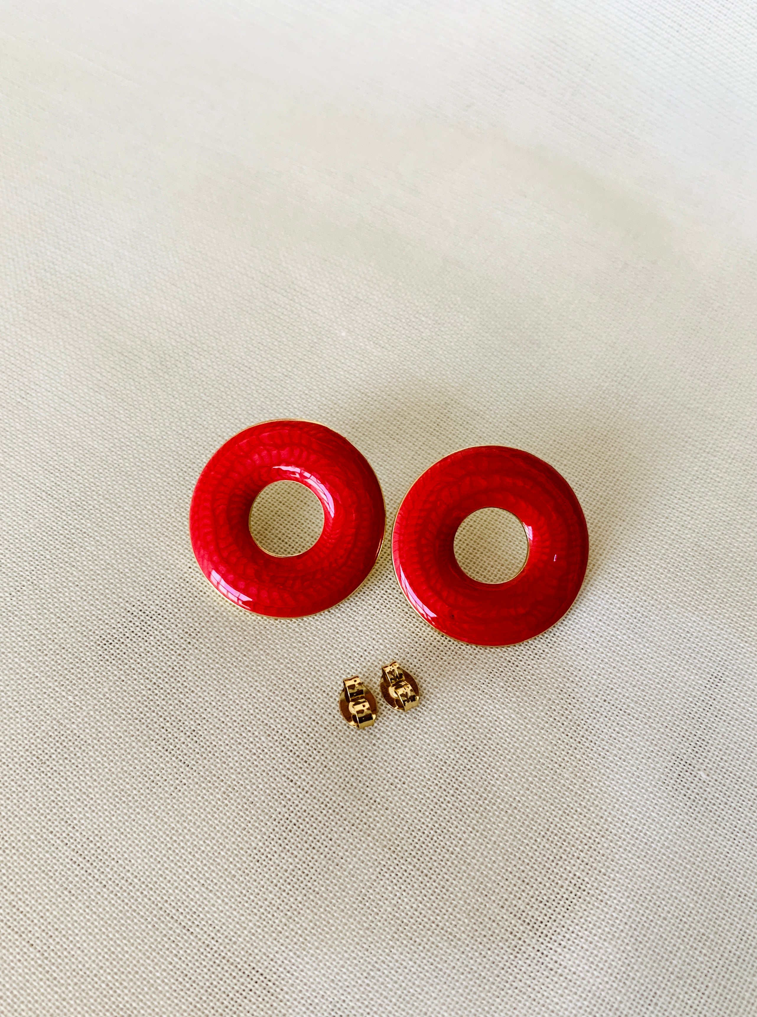 RUBY HALO STUDS