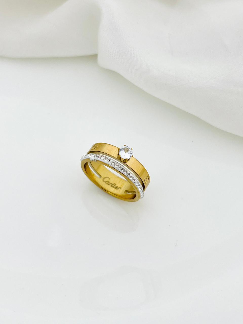 double-layered band ring