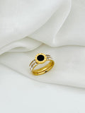 Black onyx-style rings